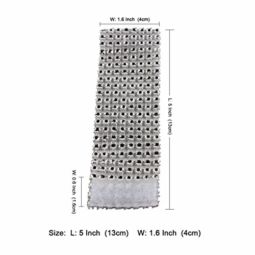 image for Yuengs 100 PCS Napkin Rings Sparkly Adornment for Wedding/Shower/Party