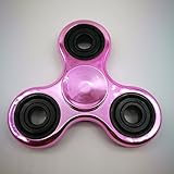 SMAZ LIFE Anti-Anxiety Fidget Spinner Toy Helps Focusings EDC Focus Toy for Kids & Adults - Best Stress Reducer Relieves ADHD Anxiety and Boredom Ceramic Cube Bearing Plating Pink