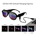 Sourcingbay Pack of 2 LED Flashing Glasses with USB Charger Music Sound Activated for Kids Adults