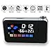 Projection Alarm Clock, Dewanxin Rotating Projection Digital Alarm Clock with LED Backlight & Snooze Display Temperature/Day/Date/Hygrometer/Humidity 12 Hour & 24 Hours
