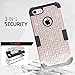 iPhone 7 Case, Anna Shop® Studded Rhinestone 3in1 Shockproof Hybrid [Heavy Duty] Full body Protective Case, Hard PC+Silicone Protective High Impact Defender Case Cover For Apple iPhone 7 Gold