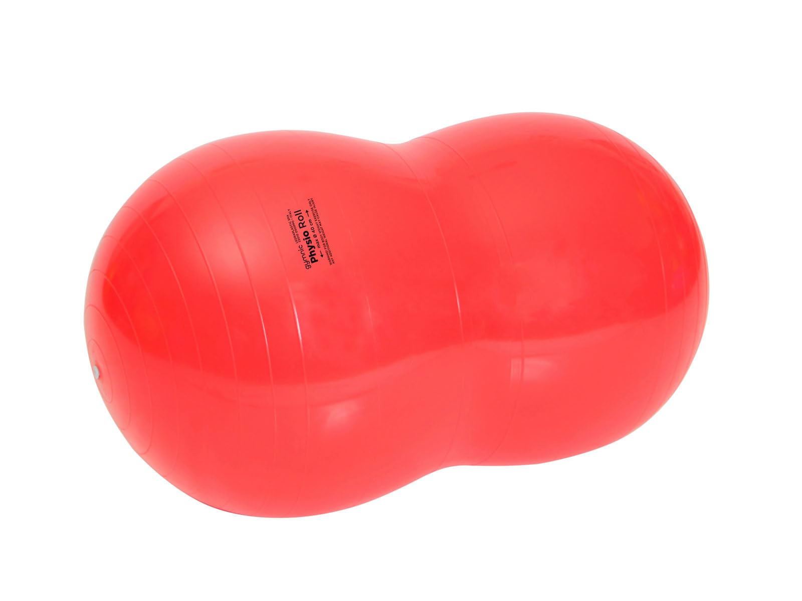 GYMNIC Physio Roll Double Ball max Ø 40 cm/L 65 cm red for physiotherapy, ideal for balance exercises, coordination and therapeutic support for children, adults and the elderly