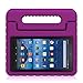 Fintie Shock Proof Case for Amazon Fire (Previous 5th Generation, 2015 7 inch) - Kiddie Series Light Weight Convertible Handle Stand Kids Friendly Cover, Purple