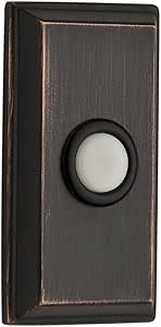 Baldwin 9BR7015003 Polished Chrome 3 Inch X 1.62 Inch Rectangular Solid Brass Illuminated Bell Button