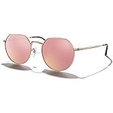 MERRY'S Round Polygon Metal Polarized Sunglasses for Women Men Retro Classic Vintage Shades S6565