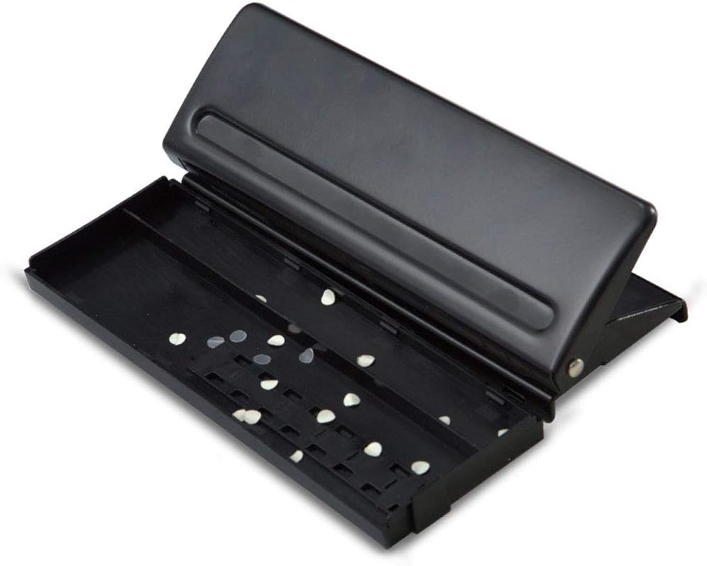 SaferCCTV Adjustable 6 Hole Punch with Positing Mark Daily Paper Punch for A5 Size Six Ring Binder 8 Sheets Capacity Hole Punch for Planner and Ring Binder