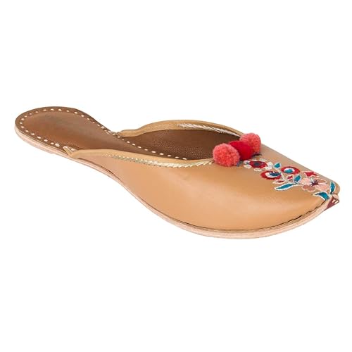 Floral Embroidered Slip On Jutti