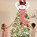OurWarm Christmas Tree Topper Snowman Hugger with Large Hat Shawl and Poseable Arms Holiday Decorations Winter Wonderland Decoration Xmas Party Supplies