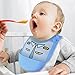 Little Dimsum Baby Water-Proof Bibs Silicone Bib for Babies and Toddlers with Various Styles Little Pilot