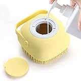 ELEGX Pet Grooming Bath Massage Brush with Soap and