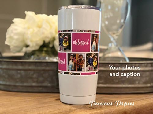Personalized Photo Insulated Stainless Steel Water Bottle with Your Photos Grandparents Mom Dad