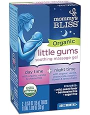 Mommy's Bliss Organic Little Gums Soothing Massage Gel Day and Night Combo Helps with Tender Age Months + Sugar Free 2 - 0.53 Oz Tubes, mild, sweet flavor, 1 Count