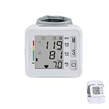 TOPBOMED Electronic Blood Pressure Monitor,Wrist Blood Pressure Monitor 2x99 Reading Memory for Adults Wrist BP Monitor with Carrying Case for Home Use
