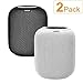 AIOZX for 2 Pack Homepod Smart Speaker Carrying Case Skin Pouch Sleeve,Anti-Scratch Dust Proof Protective Cover (White+Deep Black)