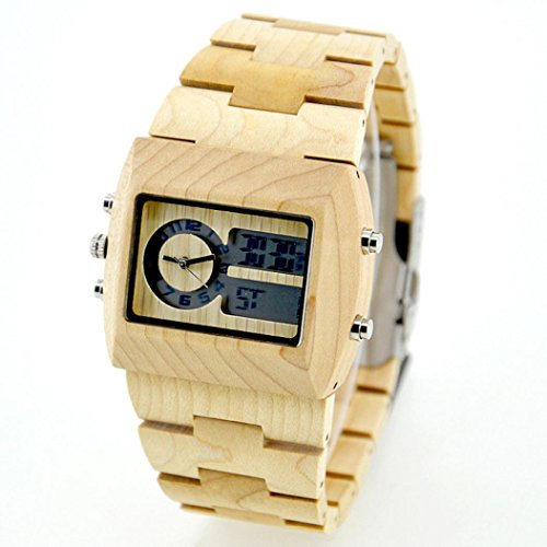 wooden watch clock