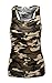 FUNOC Women's Racerback Casual Strtech Camo Shirts Camouflage Tank Top,Camo,Large