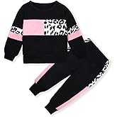 YALLET Toddler Girls Clothes Baby Girl Fall Outfits Long Sleeve Sweatshirt Pants Sets Winter Sweatsuit Clothing for Girl 1-6Y