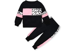 YALLET Toddler Girls Clothes Baby Girl Fall Outfits Long Sleeve Sweatshirt Pants Sets Winter Sweatsuit Clothing for Girl 1-6Y