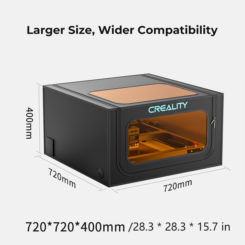 Official Laser Engraver Enclousre Pro,Upgrade Flame Retardant and Smoke-Proof Protective Cover, Effectively Isolating Smok, 28.3 x 28.3X 15.7in Foldable Enclousre Tent for Most Engraving Machine