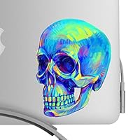 Beautiful Human Skull 5 Inch Decal- Artistic Full Color Post Impressionist Painted Style Decal - Fits All MacBooks, Laptops, Cars, and More! - For Indoor or Outdoor Use