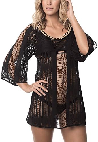 Despi Swimwear Women's Phi Phi Women's Black Tunic in Size L Black