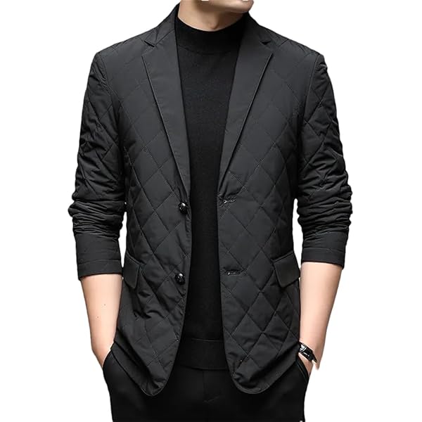 The Jackeeta Men's Cotton Duck Down Diamond Quilted Single