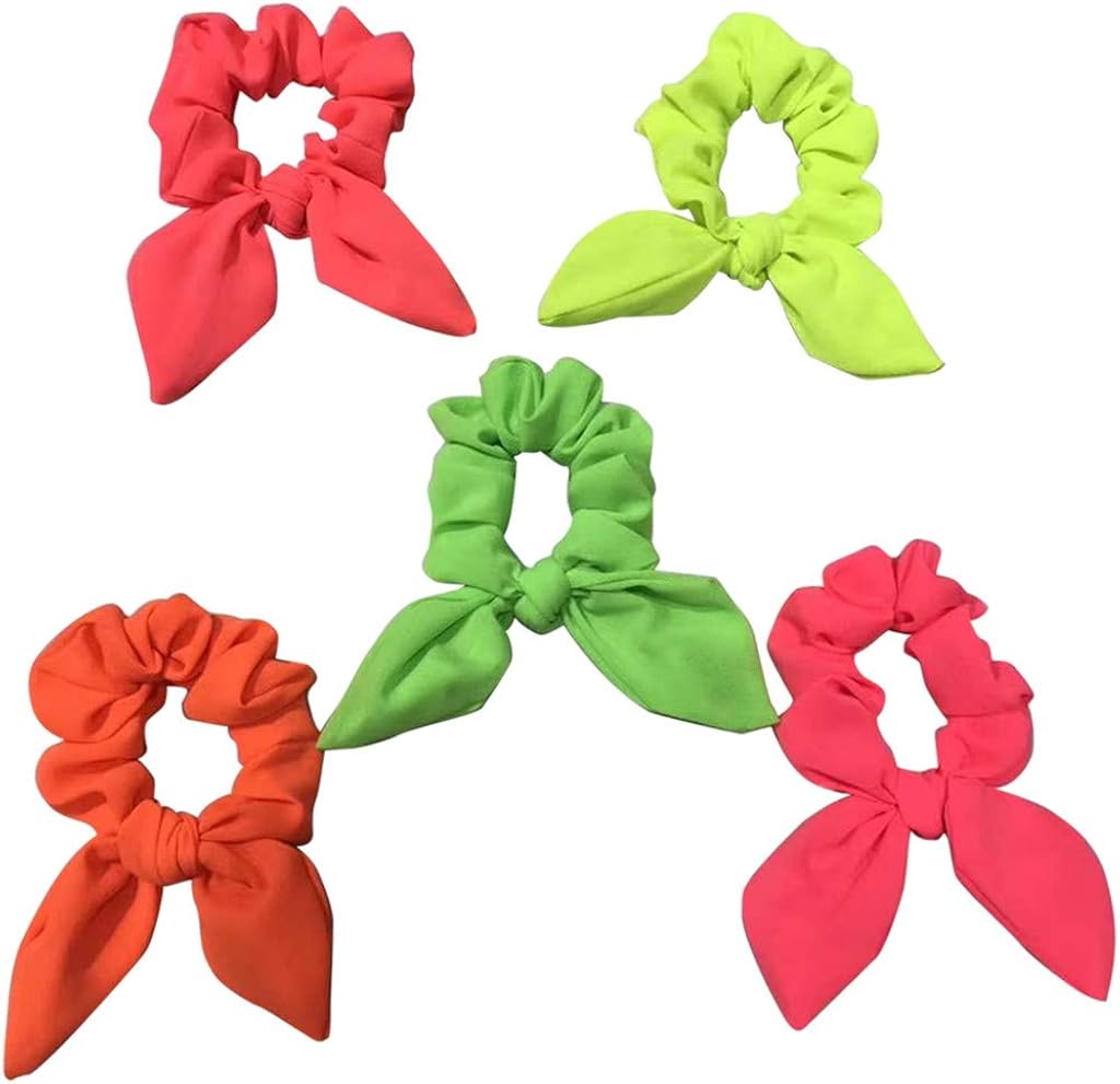 Amazon Com Zqishmao Women S Flower Hair Scrunchies Hair Bow