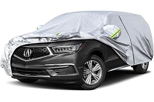 Koukou SUV Car Cover Custom Fit Acura MDX from 2001 to 2025, Waterproof Car Cover All Weather for Automobiles Outdoor Indoor with Zipper Door, Sun Rain Dust Snow Protection.