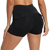 High Waist Yoga Leggings with 2 Pockets,Tummy Control Workout Running 2 Way Stretch Cargo Pocket Leggings