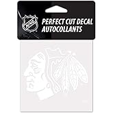 NHL Chicago Blackhawks 4x4 Perfect Cut White Decal, One Size, Team Color