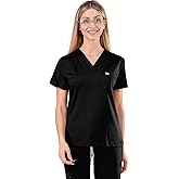 Meidiero Scrub Tops Women , Slim-fit Medical Shirts, Soft Stretch & Wrinkle-Resistant Women's Scrub Tops with 2 Chest Pockets