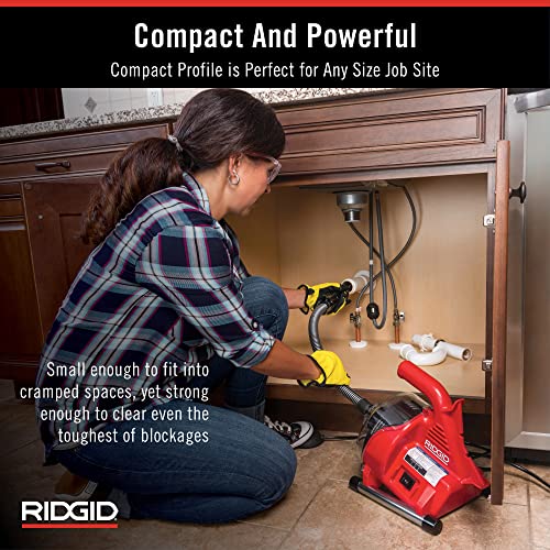RIDGID PowerClear 120Volt Drain Cleaning Machine Kit for Tubs, Showers