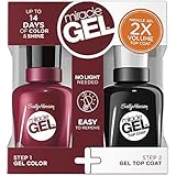 Sally Hansen Miracle Gel Nail Polish Dig Fig Duo Pack 1 Ounce No UV Lamp Required Gel Nail Polish Chip Resistant Nail Polish
