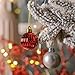 Teresa's Collections 24ct 40mm Traditional Red and White Shatterproof Christmas Ball Ornaments Decoration,Themed with Tree Skirt(Not Included)