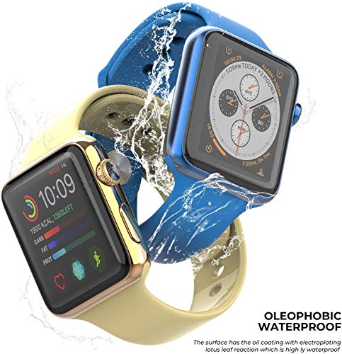 Screen Protector Compatible with 3D Apple Watch 44mm (iWacth 4 Compatible) Curved Tempered Glass Screen Protector with Max Coverage Anti-Scratch Anti-Bubble HD Clear LCD Cover Premium Guard 3-Pack