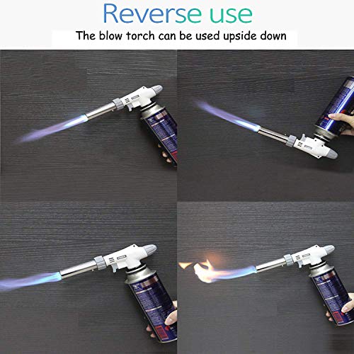 Butane Torch Kitchen Blow Torch, UCOFFEE Culinary Cooking Torch Chef Torches Lighter Adjustable Flame With Safety Lock For Creme Brulee, Searing, Baking, BBQ (Butane Gas Not Included)