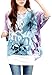 iNewbetter Womens Floral Batwing Sleeve Beach Loose Blouse Tunic Tops 03