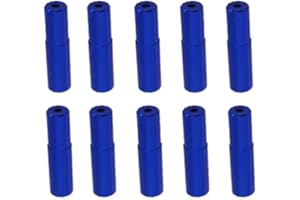 Miamay 10 Pieces 4mm Aluminum Bike Shift Derailleur Cable Ferrules Bicycle Shift Cable Housing Ends (Blue)