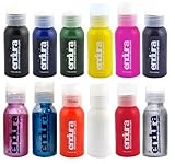 12 Color Endura Airbrush Body Art Paint Set in 1 oz Bottles