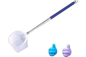 Carefree Fish Aquarium Stainless Steel Small Fishing Net, Extendable Handle Shrimp Net, Soft Light Tiny Net, Fish Tank Cleaner Long Handle(Please Note The Size of The Product)