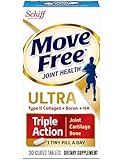 Move Free Ultra Triple Action Joint Supplement with Type II Collagen, Hyaluronic Acid, and Boron for Joint, Cartilage, and Bone Support, 30 tablets