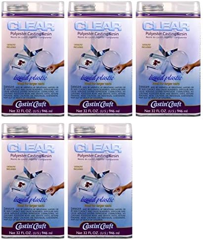 Clear Casting Resin with Catalyst 32 Ounce (Fіvе Расk)