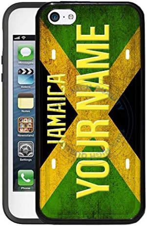 BRGiftShop Personalize Your Own License Jamaica Flag Country Plate Rubber Phone Case For Apple iPod Touch 5th & 6th Generation