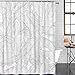 LILYMUA Black and White Fabric Bathroom Shower Curtains,Tropical Palm Leaves Pattern Trendy Fabric with Bath Curtain Hooks Shower Curtain Waterproof Bathroom Decor Shower Curtain，72x78Inch