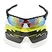 iXCC Polarized Glasses Sports Sunglasses for Men Women Cycling Running Fishing Golf with UV400 Protection, TR90 Frame and 5 Interchangeable Lenses