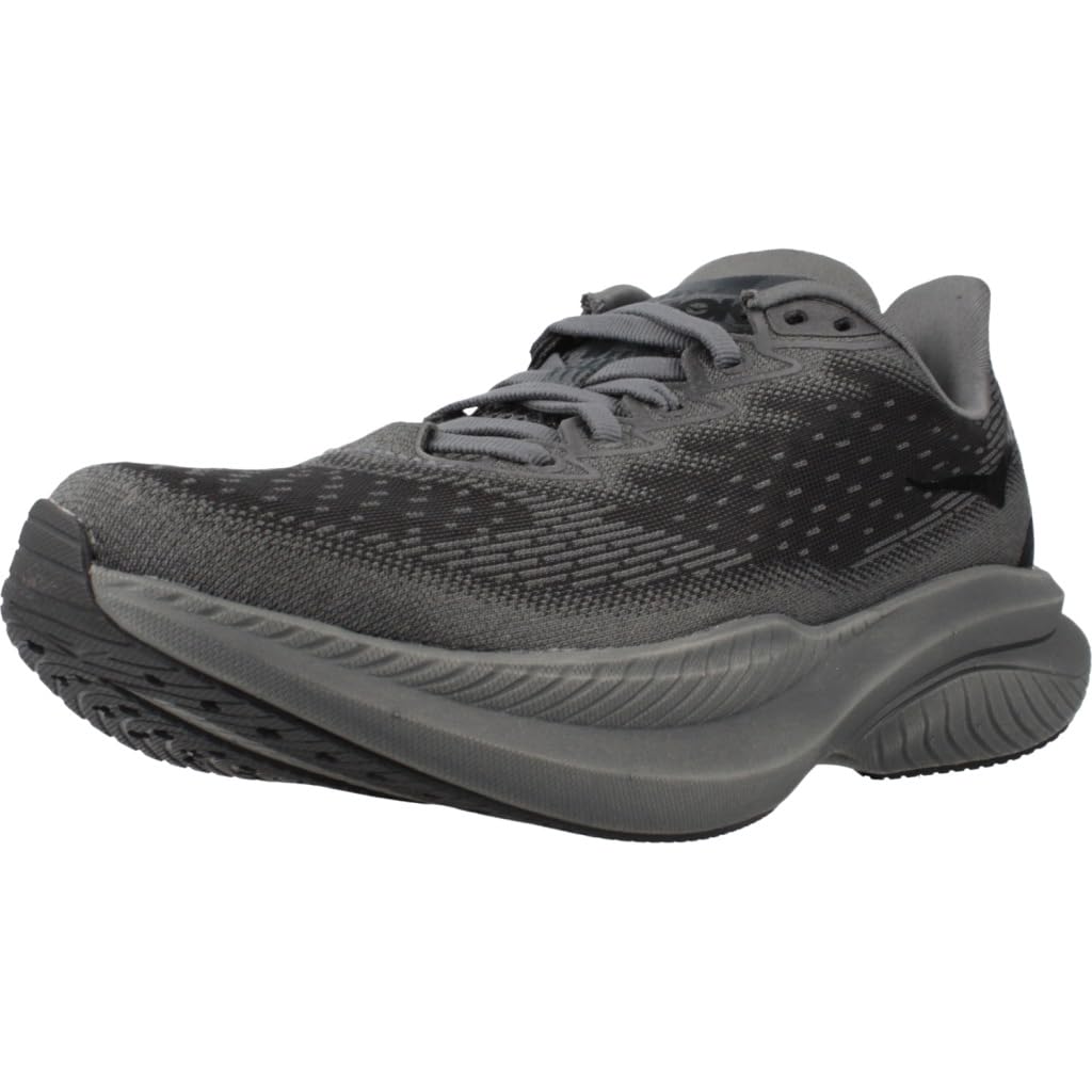 Hoka Women's Mach 6 Sneaker, Black/Black, 5