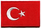 Flag of Turkey Turkish star crescent moon embroidered applique iron-on patch new
