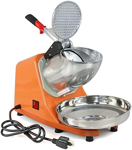 Electric Ice Shaver Machine Snow Cone Maker 300W 2000r/min Ice Crushers w/Stainless Steel Blade for Home and Commercial Use, Set of 1