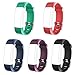 LETSCOM Replacement Bands for Fitness Tracker ID115Plus HR, 5 Pack (Black, Blue, Purple, Red, Green)