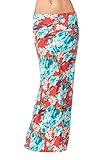 82 Days Women'S Poly Span Floral Prints Maxi Skirt - Flower